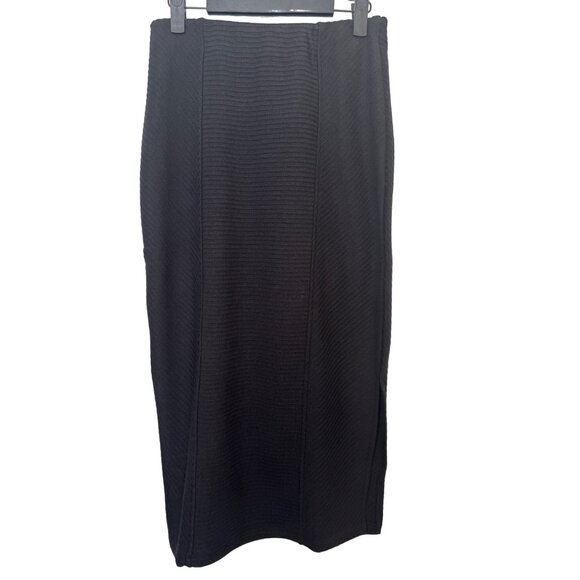NWT Band of The Free M Black Ribbed Midi Skirt - Picture 10 of 11